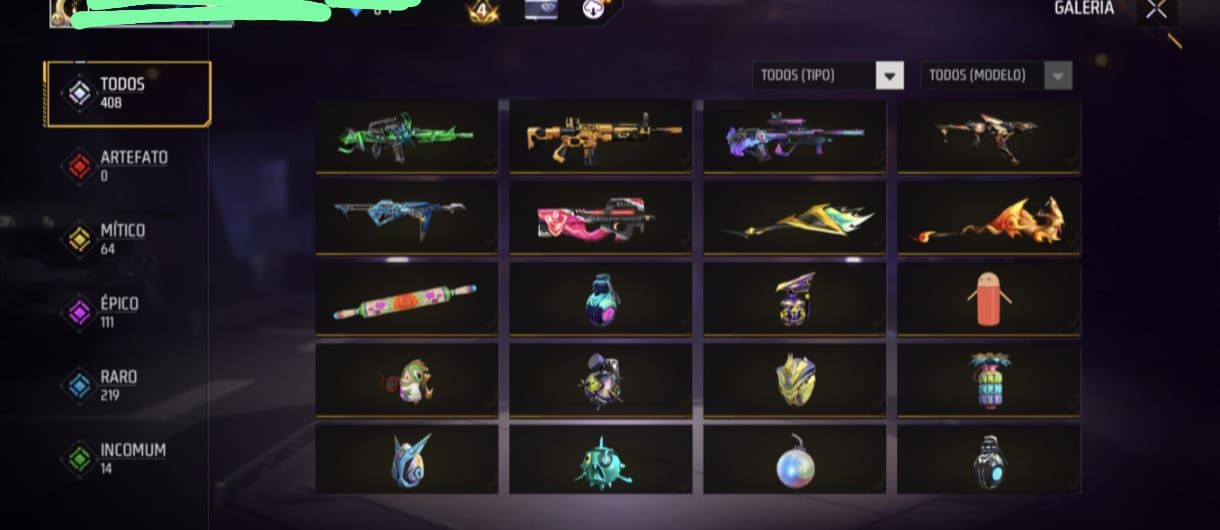 CONTA DE FREE FIRE GEMADA LEVEL 75