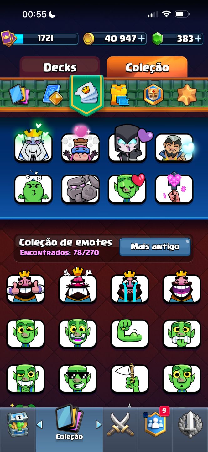 CONTA CLASH ROYALE 4 ANOS 11K DE TROFÉUS ÚNICA DONA