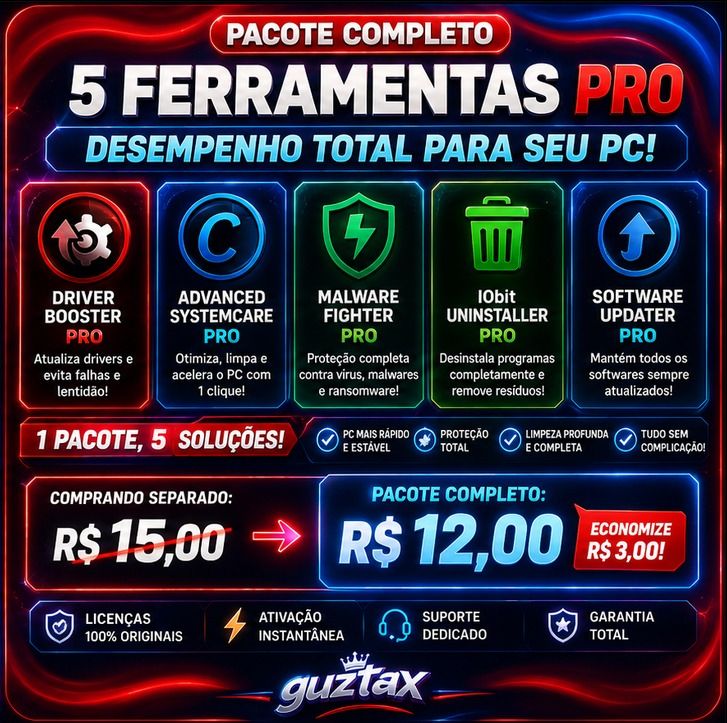 PROMOÇÃO! CHAVE DE ATIVAÇÃO DRIVER BOOSTER PRO e ASC [ENTREGA AUTOMÁTICA]