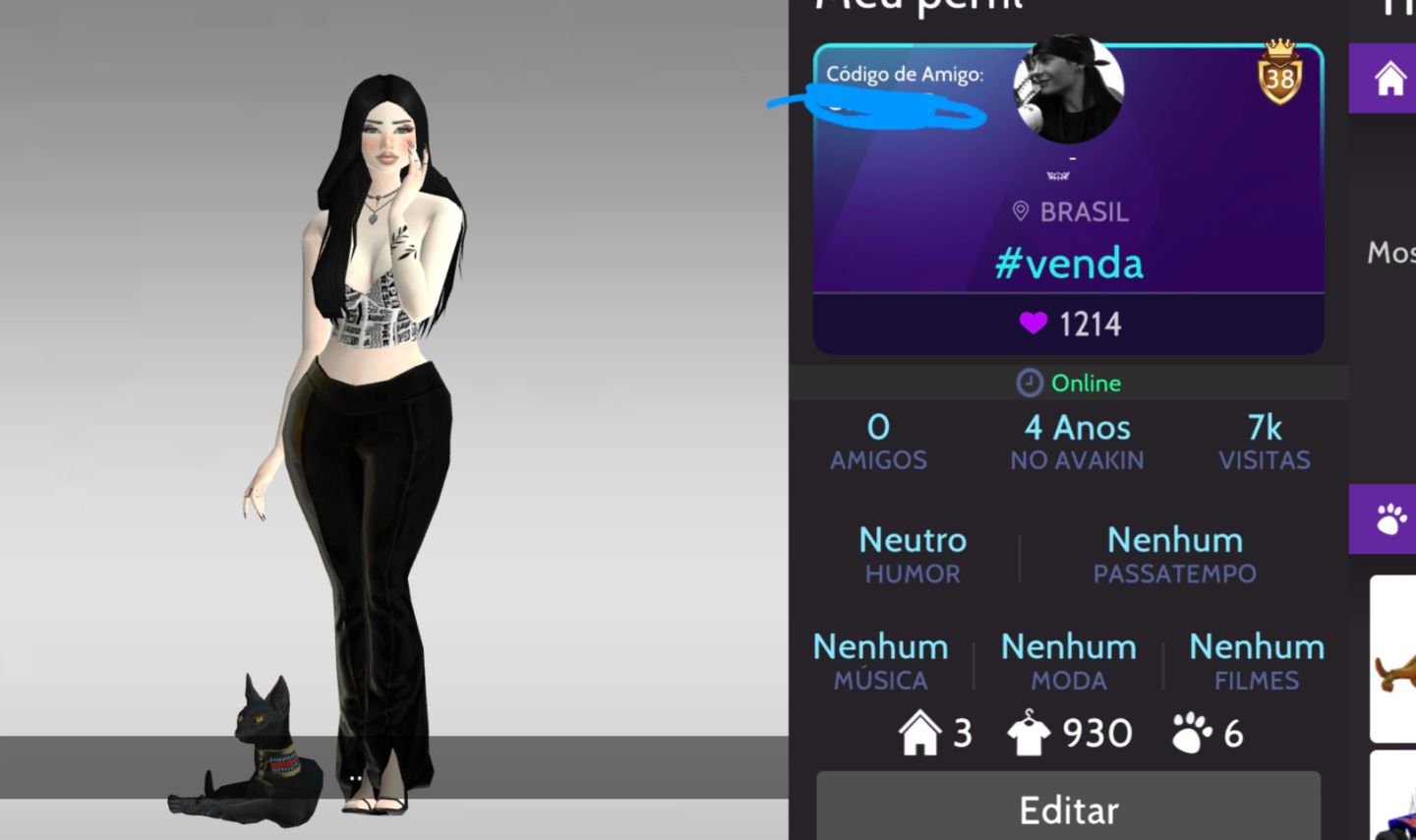 Conta avakin life lv 38.