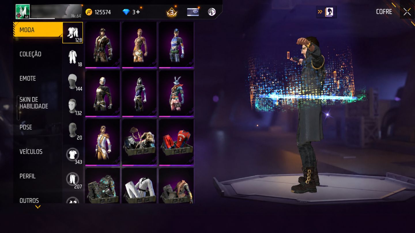 Conta de FF com angelical e skin rara (conta pessoal entt sem problemas de scam)