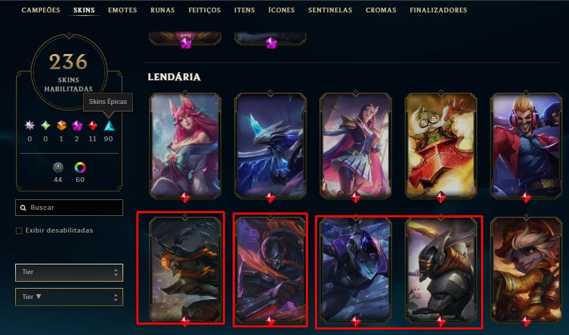 Conta HandLevel Lv 500+ Esmeralda 2+Jungle+ 236 Skins/Icones e Emotes Antigos 13
