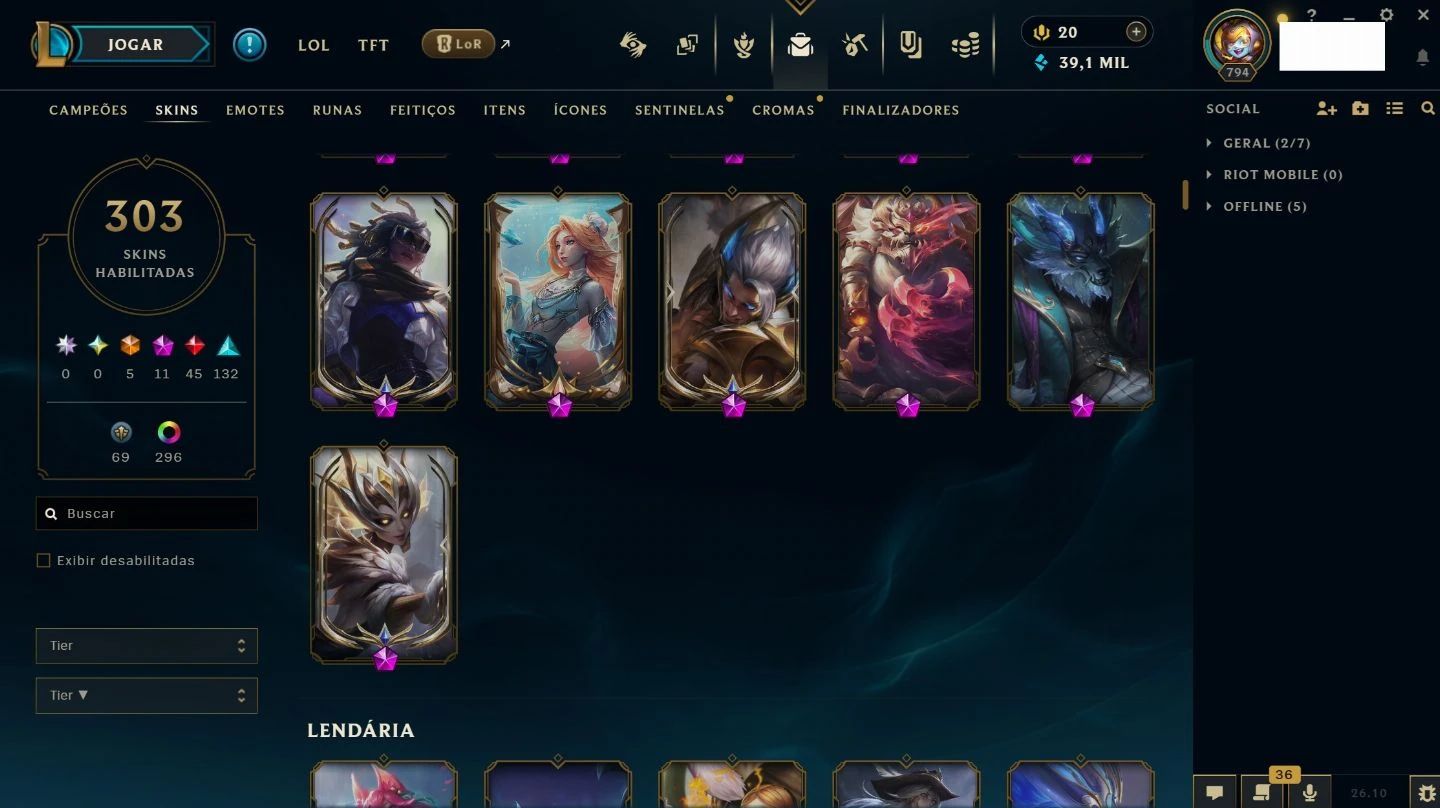 Acc de Lol - Lvl 794 - Conta de 2011! Muitas Coisas Antigas!