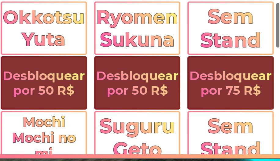 Sakura Stand | (Mk vol skin, geto, toji, ichigo) Melhor Preço do Mercado!!!
