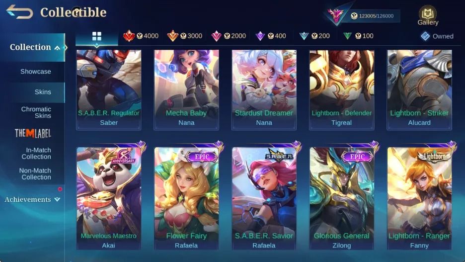 CONTA COLECIONADOR EXALTADO 3 COM 400 SKINS