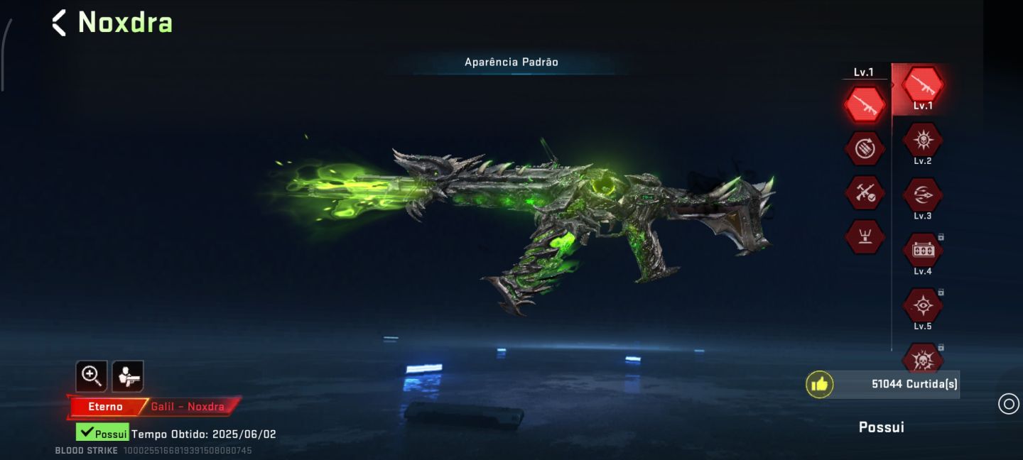 Conta de Blood strike com 8 eternos e 2 evoluídas