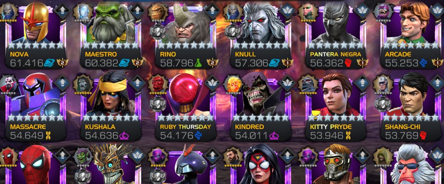 CONTA MARVEL TORNEIO DE CAMPEÕES NIVEL ANCIÃO 65 MARVEL CONTEST OF CHAMPIONS