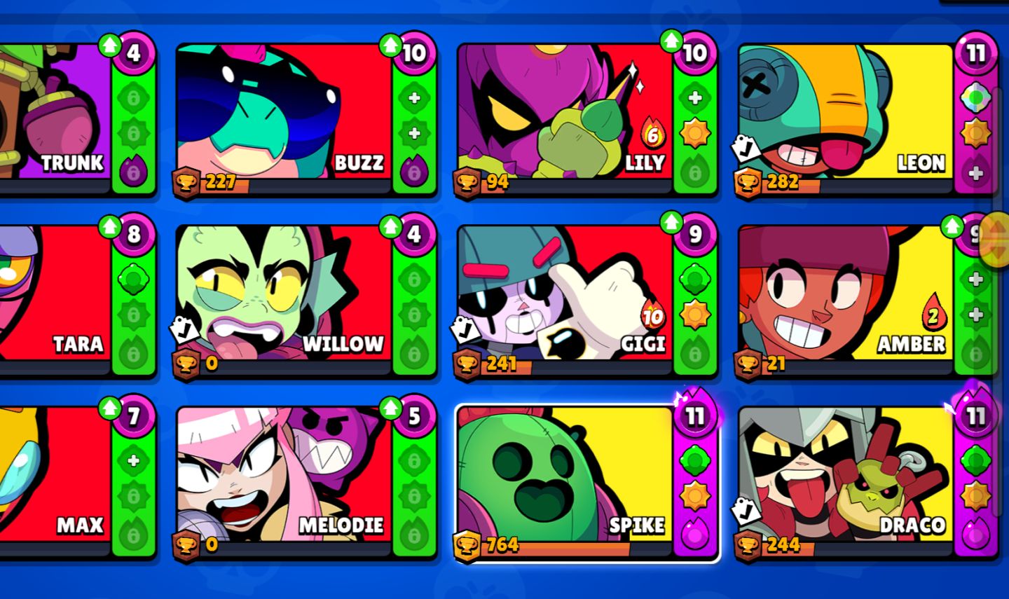 (BARATO PRA SAIR LOGO) CONTA BRAWL STARS 9500K TROFÉUS 4 LENDÁRIOS 2 FULLS
