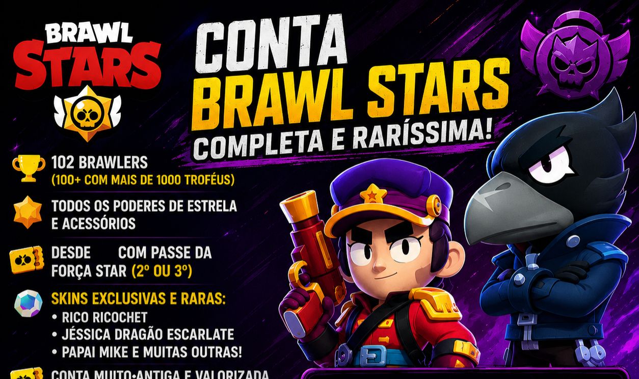 CONTA DE BRAWL STARS ANTIGA COMPLETA