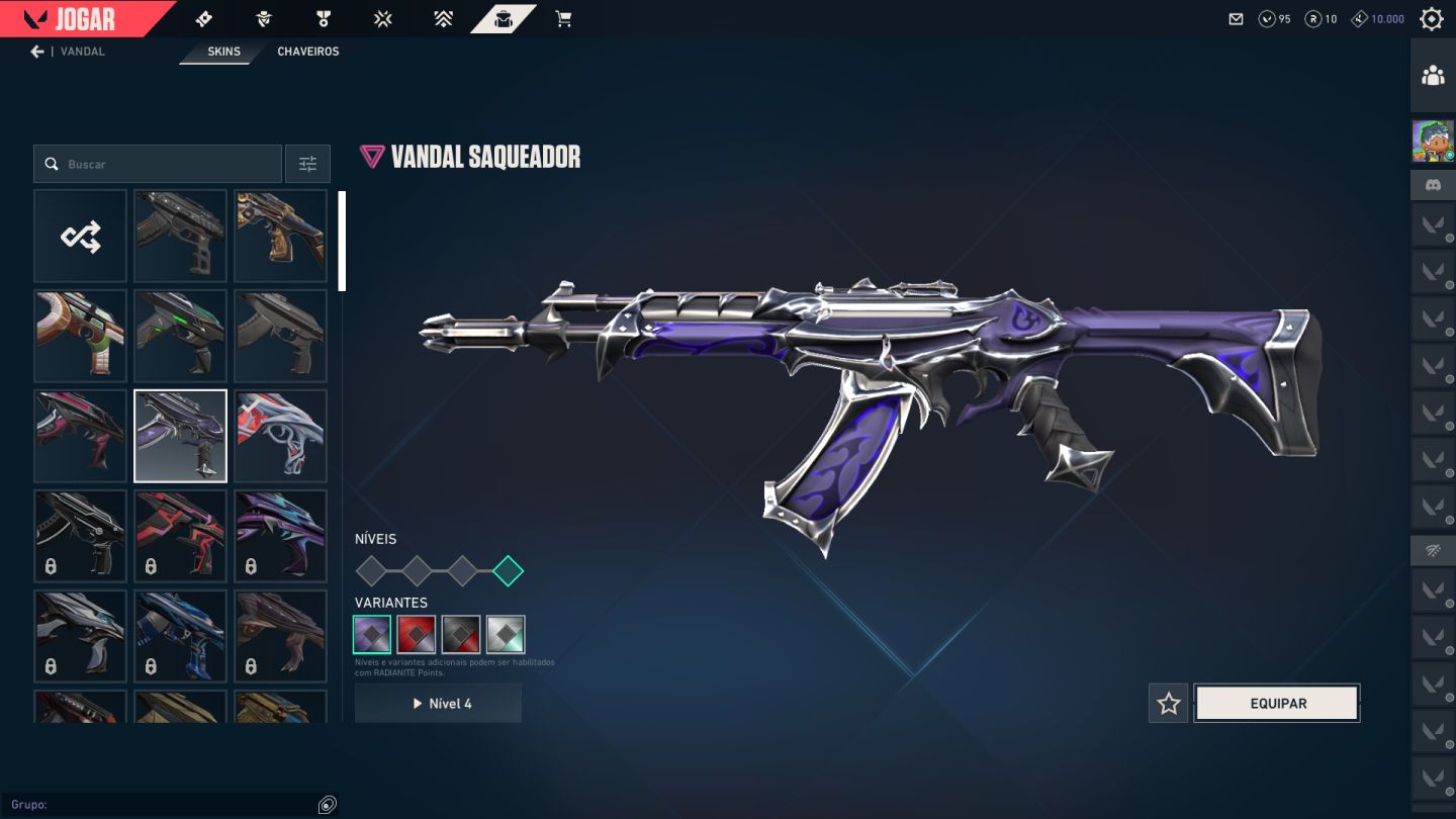 CONTA VALORANT COM AS SKINS MAIS DESEJADAS DO GAME