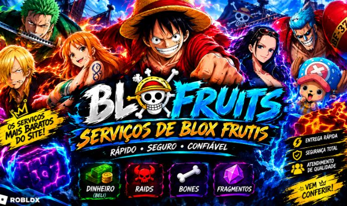 SERVIÇOS DE BLOX FRUTIS FARMES DE /DINHEIRO / RAID / BONES / FRAGMENTOS