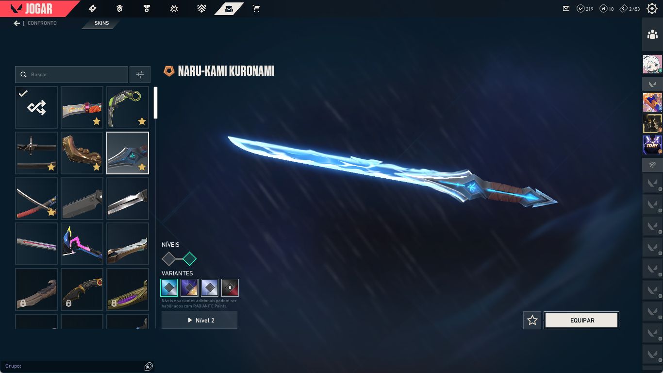 VALORANT Diamante | Nível 334 | +30 Skins | Kuronami, RGX e Facas Premium