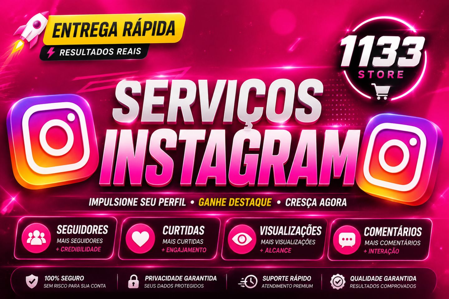 [MENOR PREÇO] Seguidores | Curtidas | Visualizações | Comentários