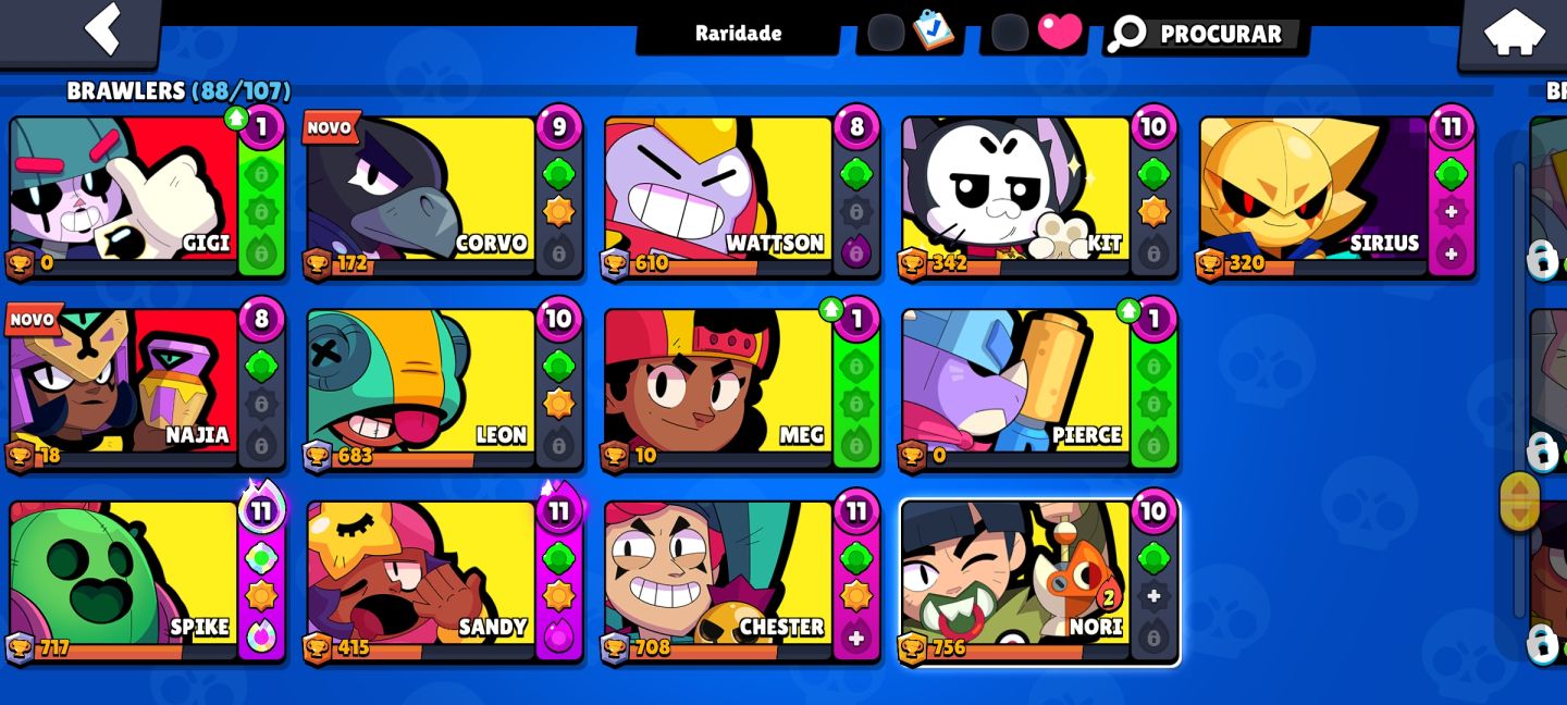 CONTA BRAWL STARS MUITO UPADA