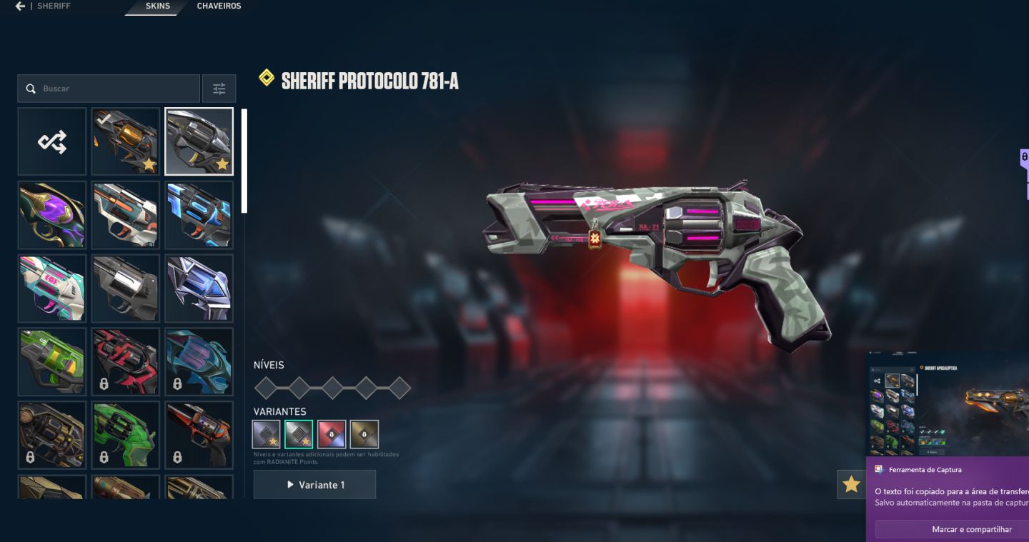 Conta Valorant, varias skins, bundle champions 25, bundle Loud e bundle nocturn