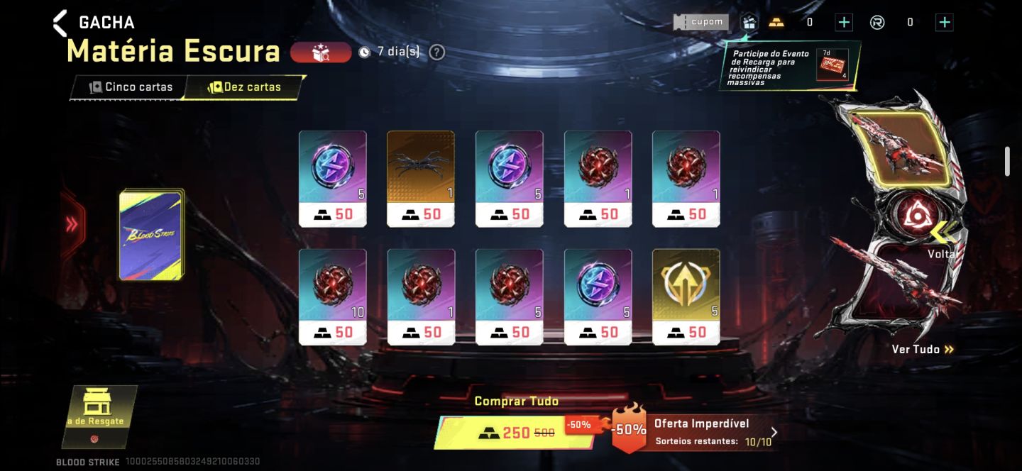 Conta bots blood strike com skins de faca e diversas skins ultras!