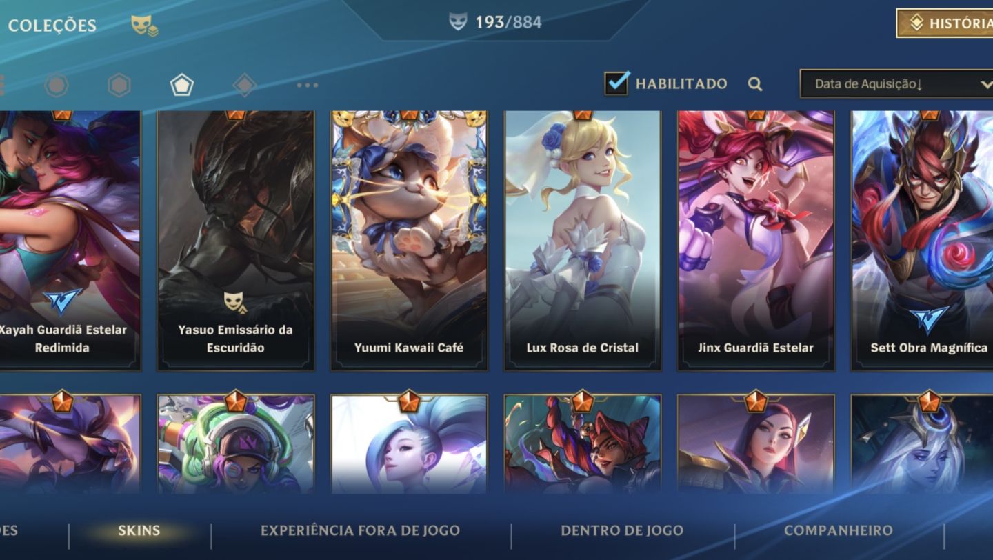 CONTA WILD RIFT MAIN AHRI E AKALI + Croma mítico Yuumi