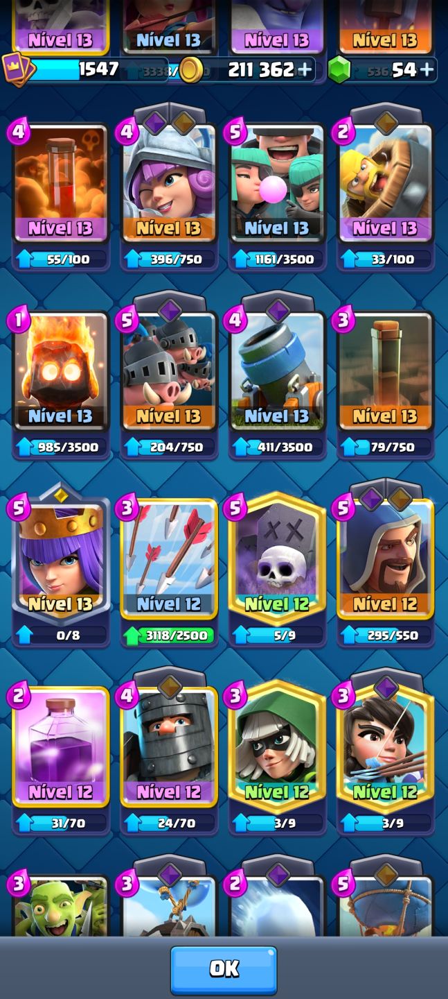 CONTA CLASH ROYALE TOP | 10.950 TROFÉUS MÁX. | GRANDE CAMPEÃO | 3 CARTAS NVL 16