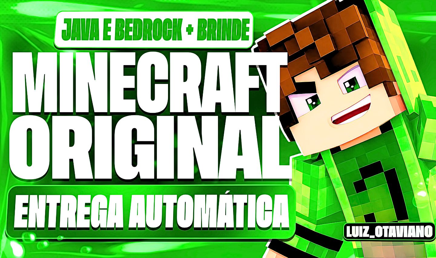MINECRAFT JAVA + BEDROCK ORIGINAL | ENTREGA AUTOMÁTICA/IMEDIATA PROMOÇÃO+BRINDES