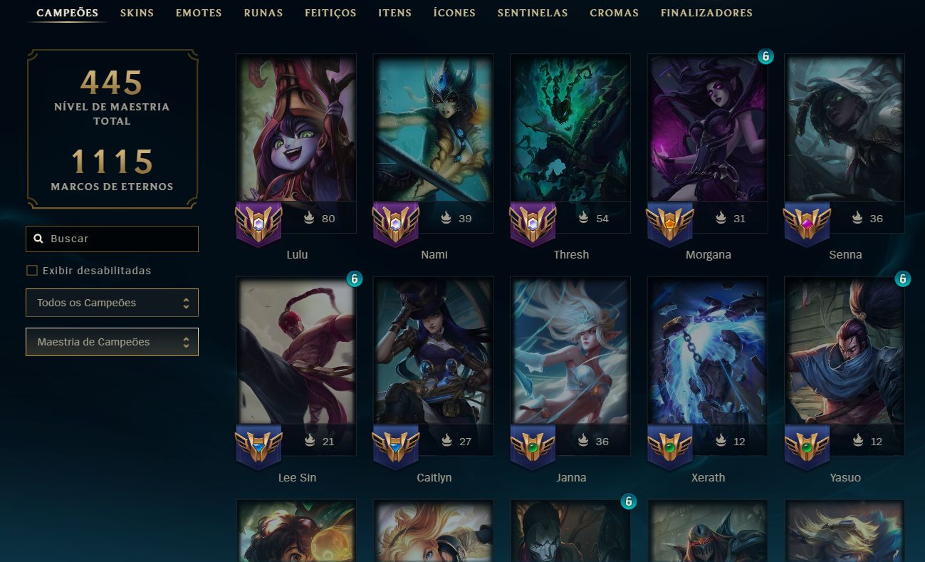 CONTA VALIOSA LOL LEVEL 322 - 334 SKINS NO TOTAL