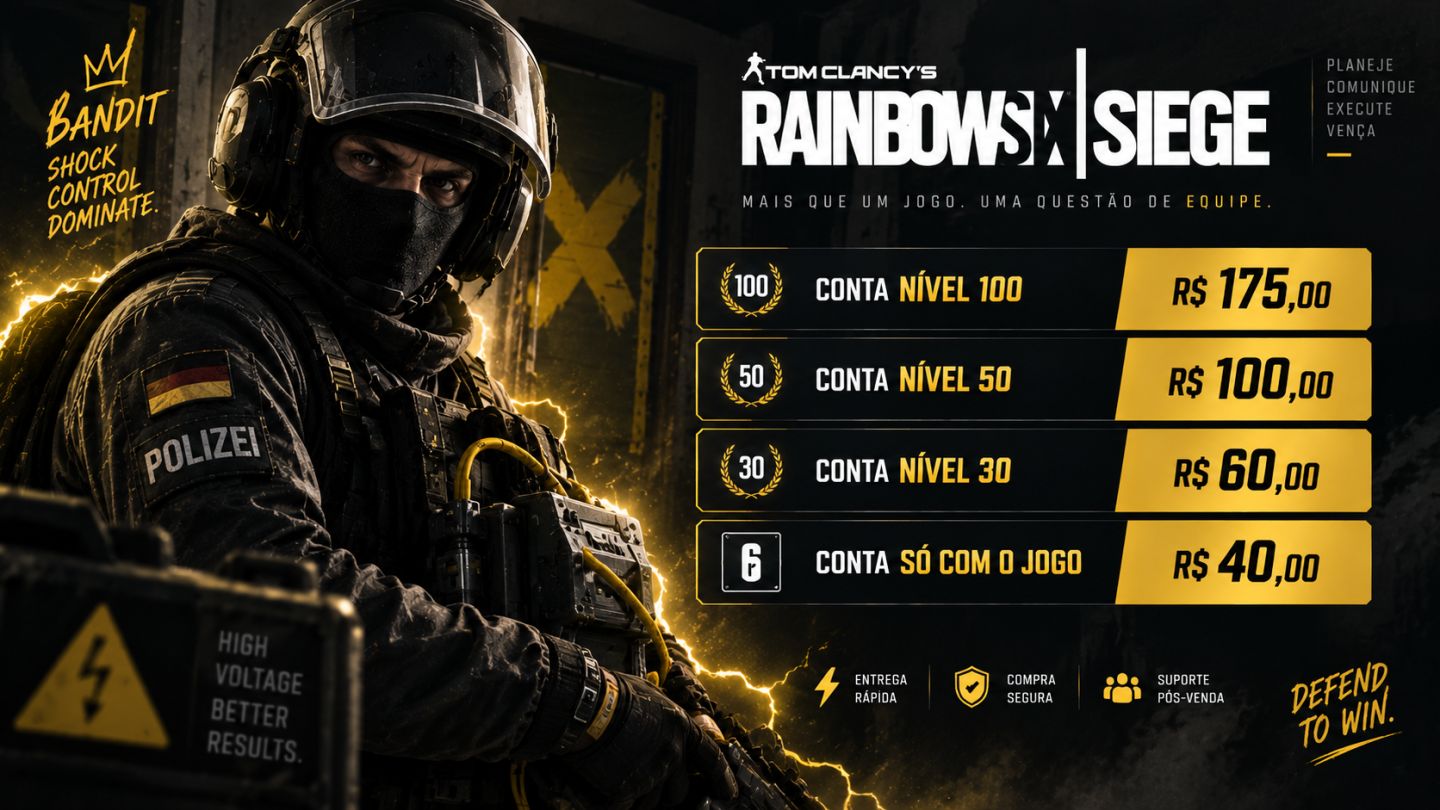 CONTA R6 NÍVEL 50 | O MENOR PREÇO DO SITE!