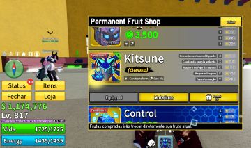 CONTA BLOXFRUITS KITSUNE PERM E BUDDHA PERM LIGHT PERM T REX PERM