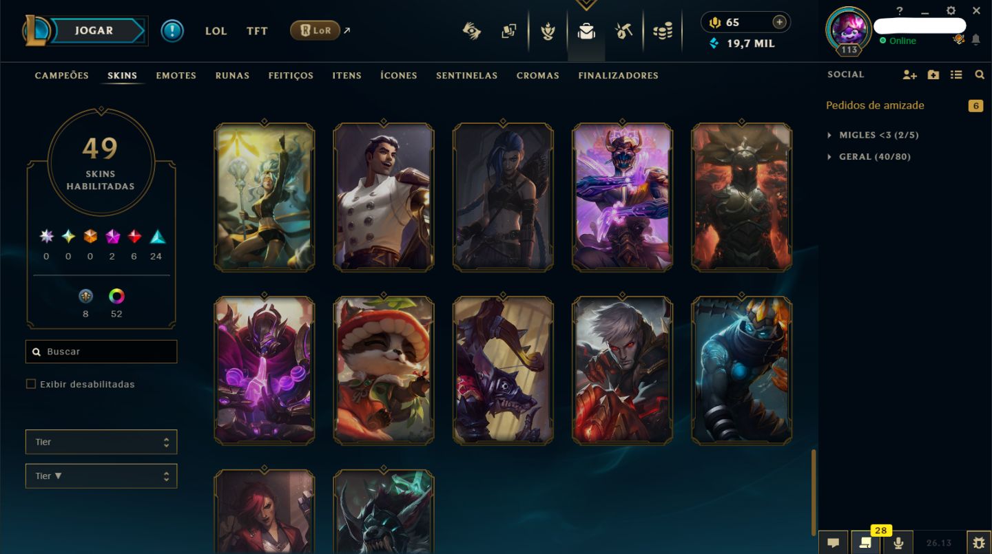 Conta LoL FA | Main Suporte: Lulu, Seraphine, Lux, Janna | Full Acesso