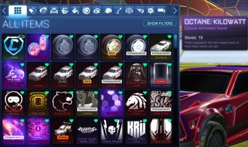 CONTA ROCKET LEAGUE PEAK GC1 (1492) PAINTED FENNEC+RLCS DECALS+GC S22 TAG+600Cr