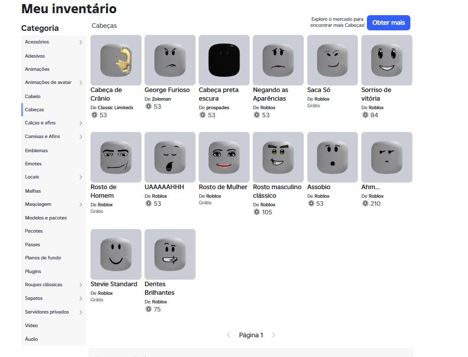 Conta de Roblox, 10k+ de Robux Gastos!!!