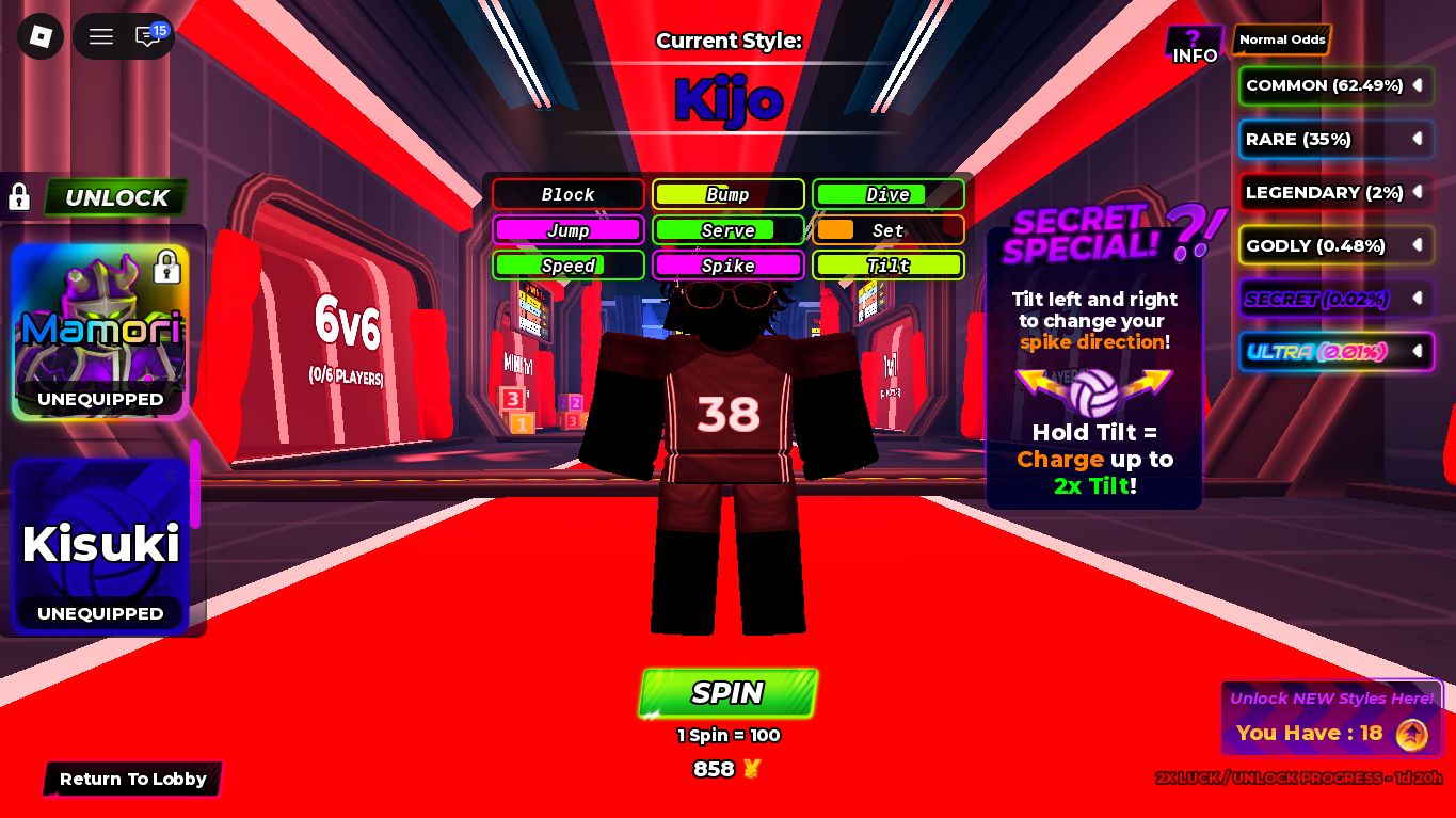 Conta Roblox à venda Volleyball Legends, Blox Fruits e outros jogos