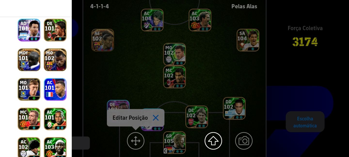 Conta eFootball Top | Força 3174 | Kahn 105 + Ronaldinho + Cartas Lendárias