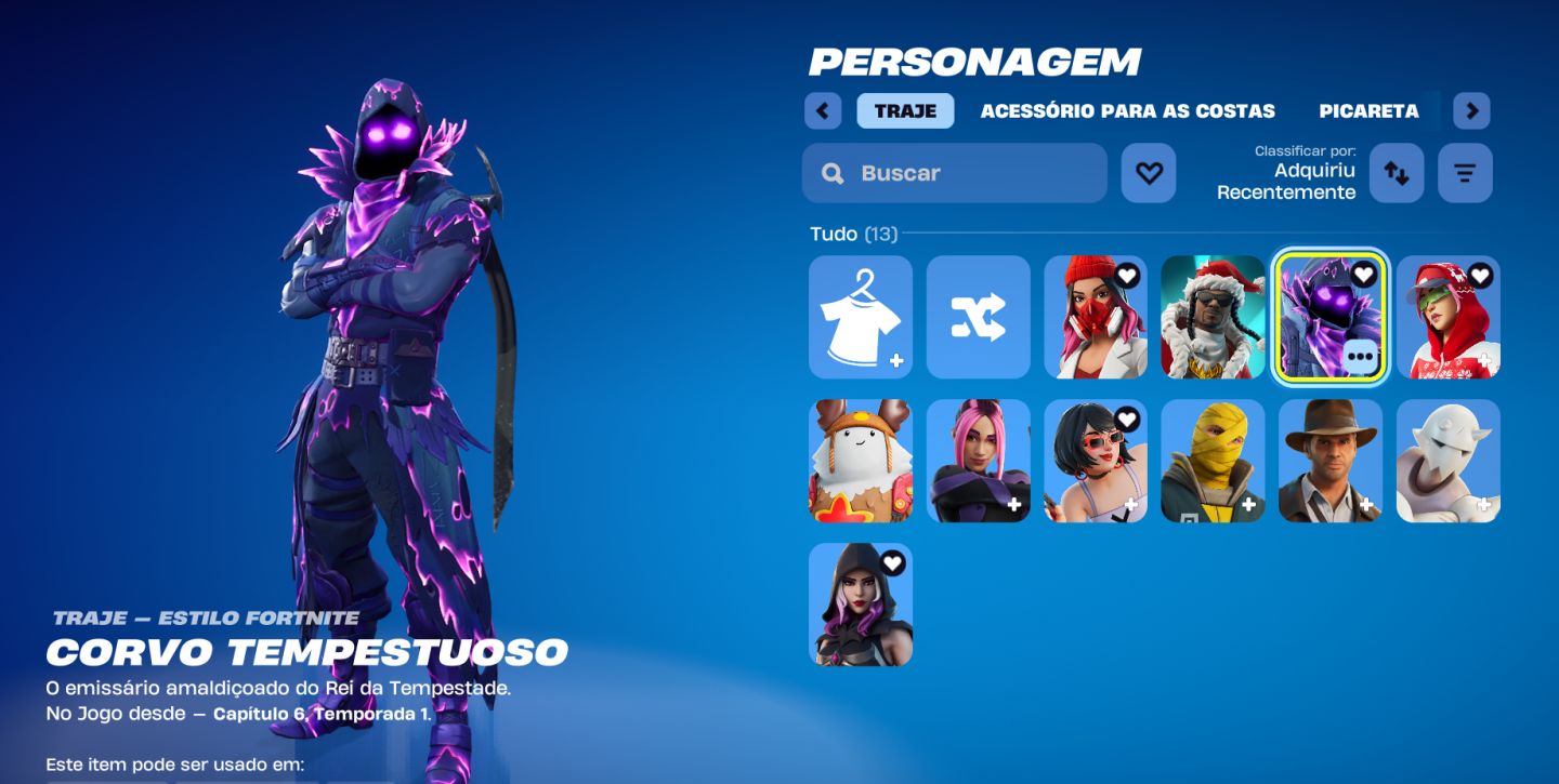 CONTA FORTNITE COM 13 SKINS + 36 PICARETAS + 30 PLANADORES!