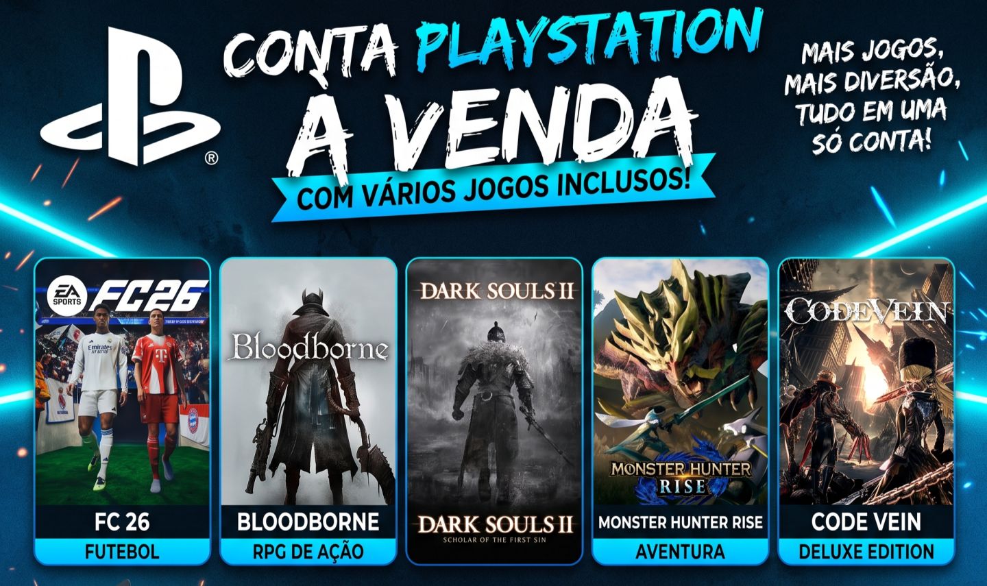 ContaPSN | EA FC 26 + Bloodborne, DarkSouls2, MonsterHunterRise, Nioh, Code Vein