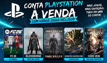 ContaPSN | EA FC 26 + Bloodborne, DarkSouls2, MonsterHunterRise, Nioh, Code Vein