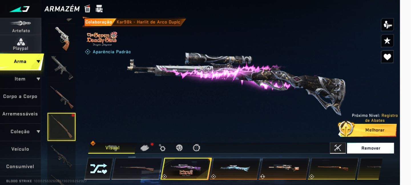 Estou vendendo uma conta de blood Striker top - com várias skins para você