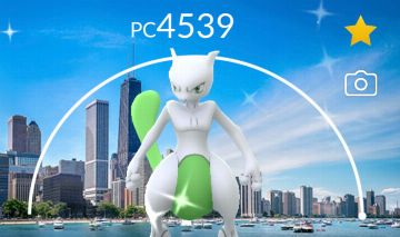Mewtwo Shiny LVL50 com fundo GO Fest Chicago e mais