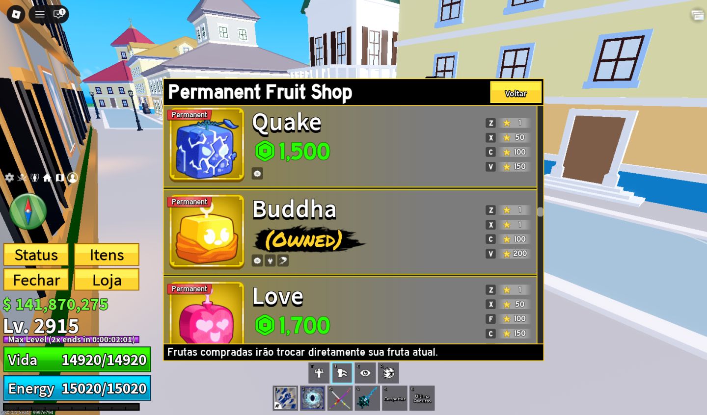 Conta completa de blox fruits
