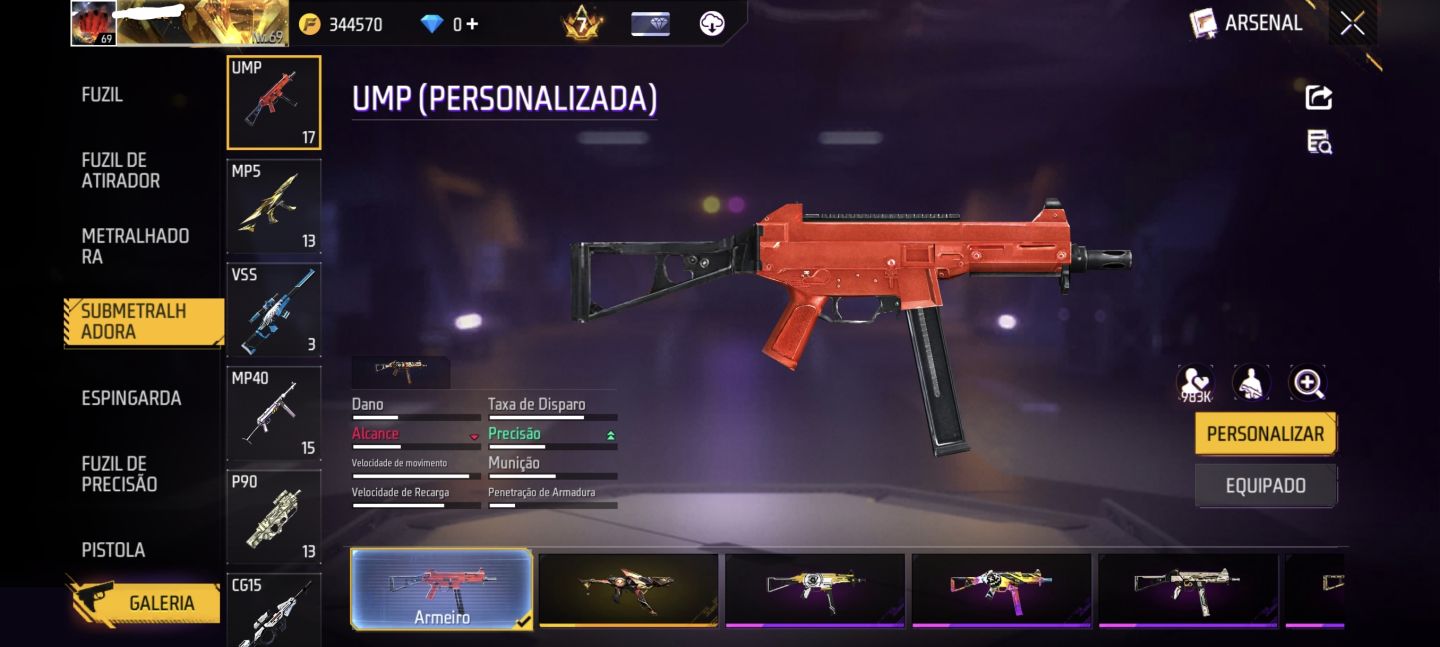 CONTA FF FULL RARA E GEMADA
