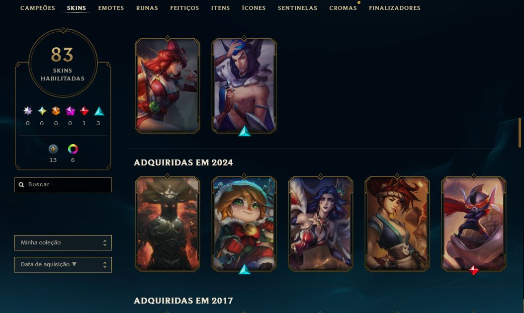 KAYLE JUIZA + SIVIR VITORIOSA | 84 SKINS | 127 CHAMPS | PRATA 4 | CONTA DE 2011