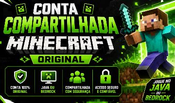 MINECRAFT ORIGINAL CONTA COMPARTILHADA - Minecraft - Contas - GGMAX