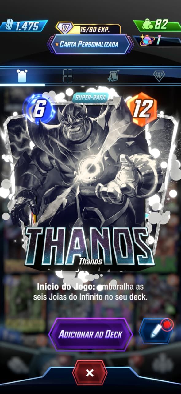 CONTA MARVEL SNAP | CL 25K | 21K FICHAS | 1K OURO