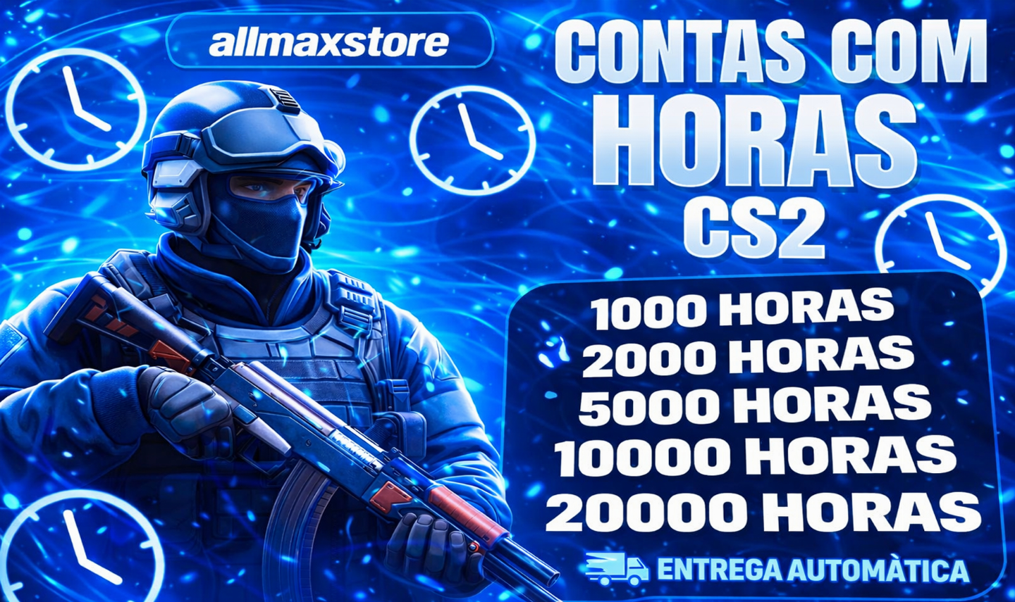 CONTAS STEAM CS2 | 1000 A 30000 HORAS | ENTREGA AUTOMÁTICA