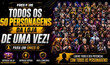 [Free fire] Todos os 50 personagens - entrega via ID