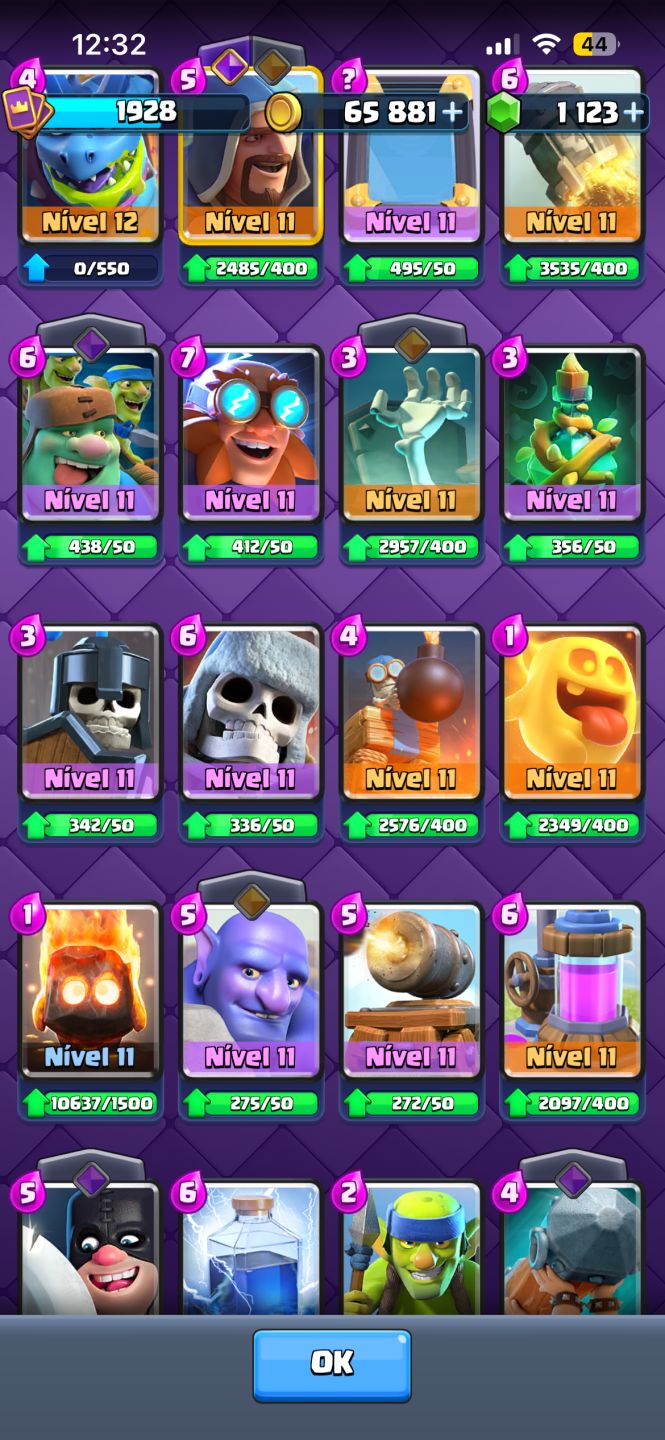 Conta Clash Royale conta upaderrima
