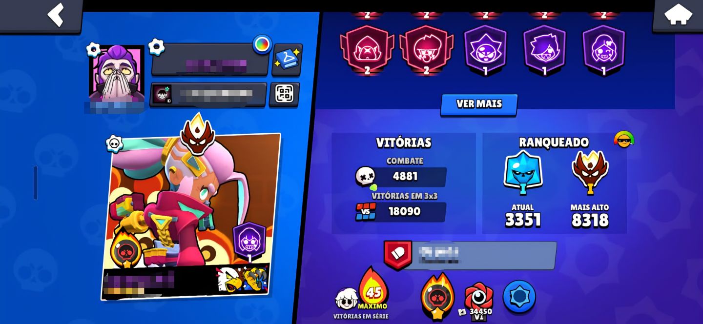 CONTA BRAWL STARS | 84.000 TROFÉUS | COLEÇÃO ABSURDA. 105 | 105 Brawlers