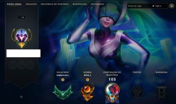 Conta esmeralda 1 55%wr mmr de mestre, honra 5 e skin ultimate sona