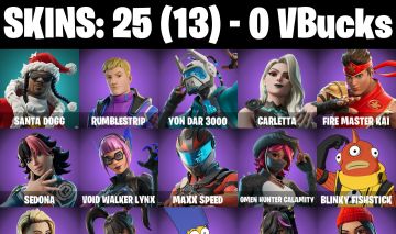 CONTA FORTNITE COM 25 SKINS SEDONA/TORQUE/THE BRIDE/DANICA/CARLETTA/MARGE