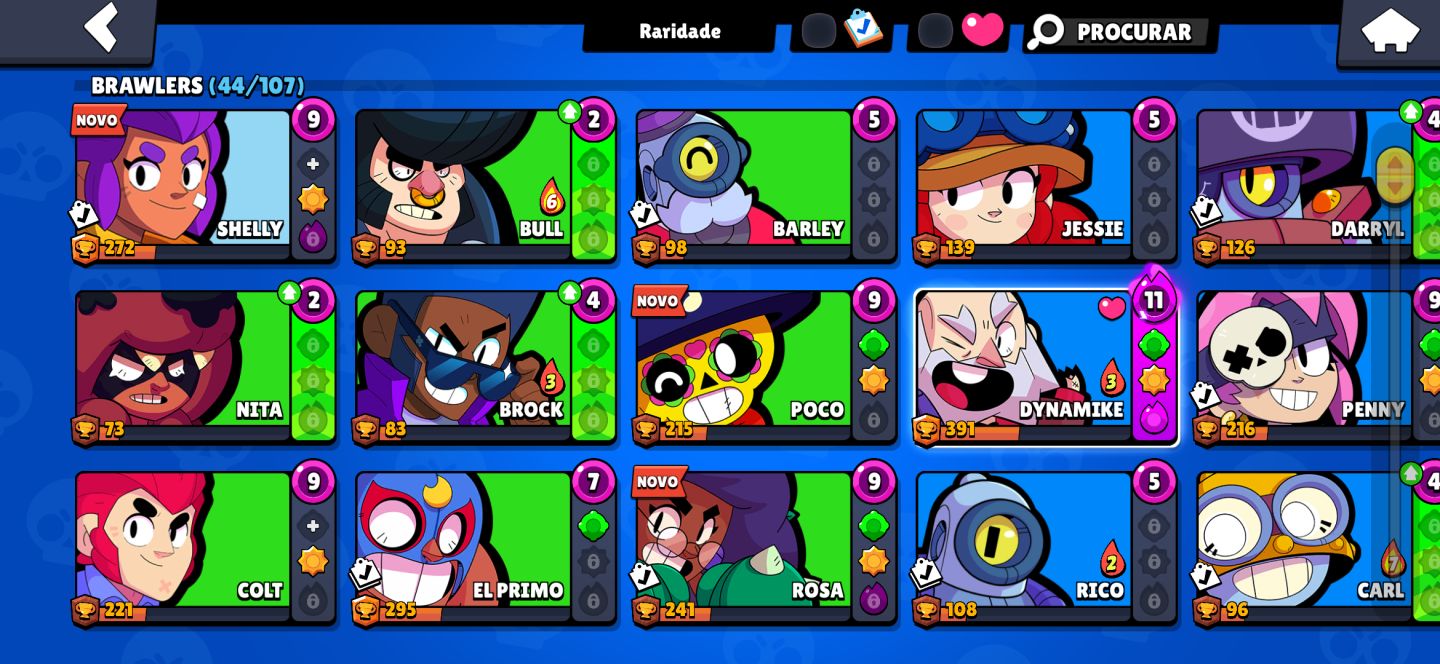 CONTA BRAWL STARS | 7.216 TROFÉUS | 44 BRAWLERS | 6 LVL 11 (LEON, SPIKE, KIT)
