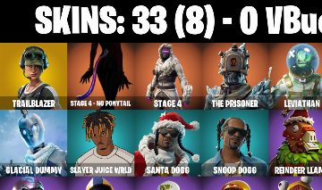 CONTA FORTNITE com Trailblazer|The Prisoner | Leviathan | Polar Peely e 33 SKINS
