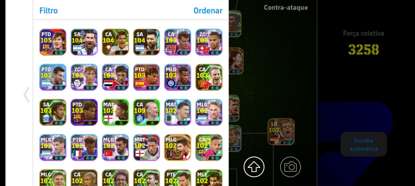 Conta eFootball TOP 3258 FC | Elenco Recheado de Épicos e Showtime